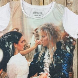 Labyrinth Womens Shirt Sz XL 80s Fantasy Bowie